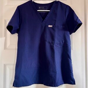 Figs Catarina One-Pocket Scrub Top - Navy blue, x-small